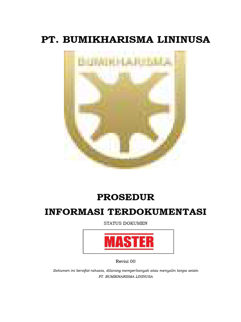 Sop-7.5-02. Prosedur Informasi Terdokumentasi | PDF