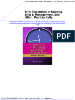 Full Download Test Bank For Essentials of Nursing Leadership Management 2nd Edition Patricia Kelly PDF Full Chapter