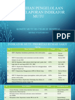 Materi Pelatihan Pengelolaan Dan Pelaporan Indikator Mutu
