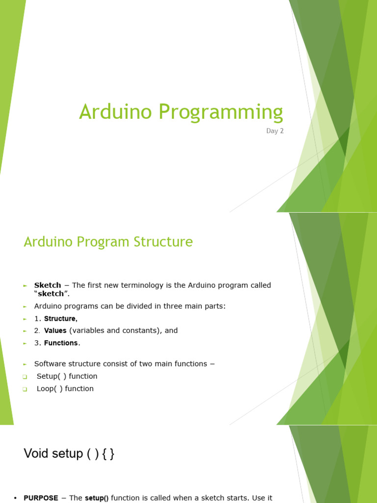 Day 2 Arduino Programming | PDF