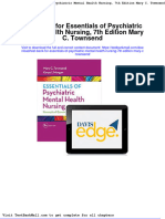 Full Download Test Bank For Essentials of Psychiatric Mental Health Nursing 7th Edition Mary C Townsend PDF Full Chapter