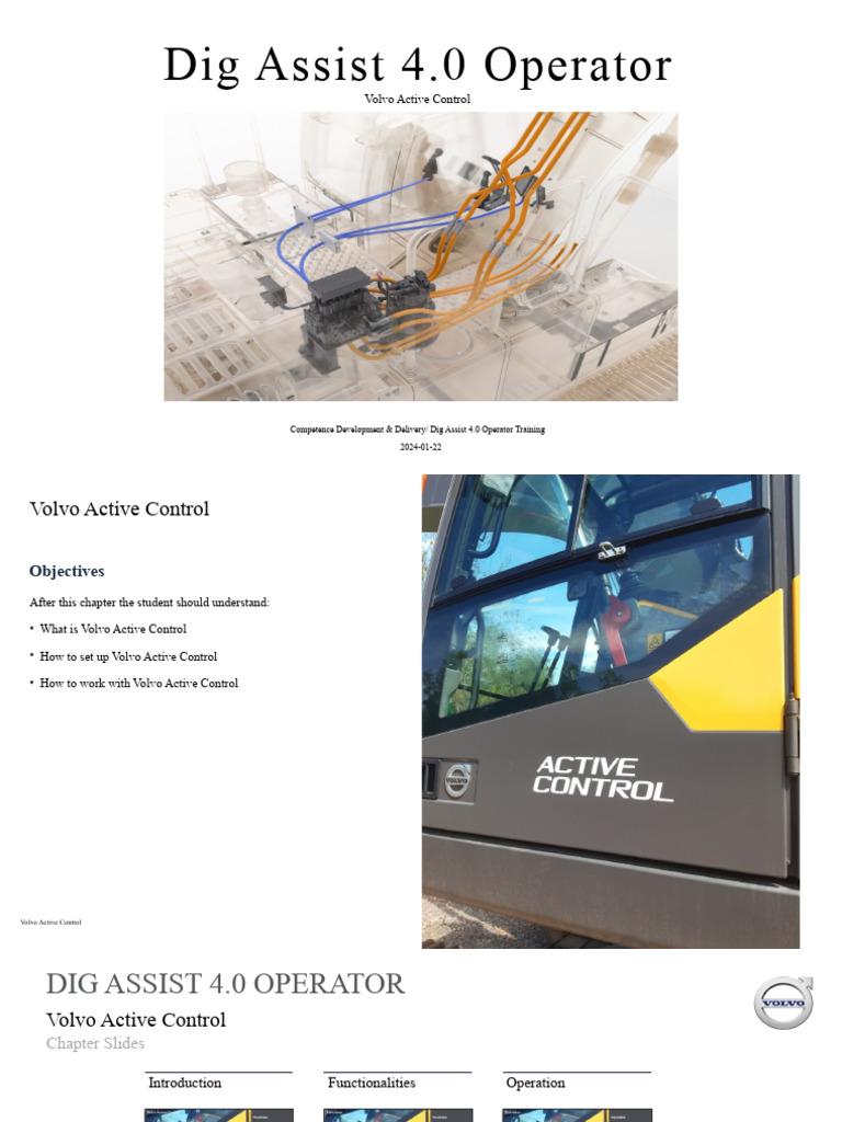 Volvo Active Control for Excavator Operators | PDF | Equipment ...