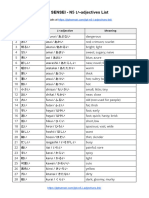 JLPT SENSEI - N5 Vocabulary - い adjectives List