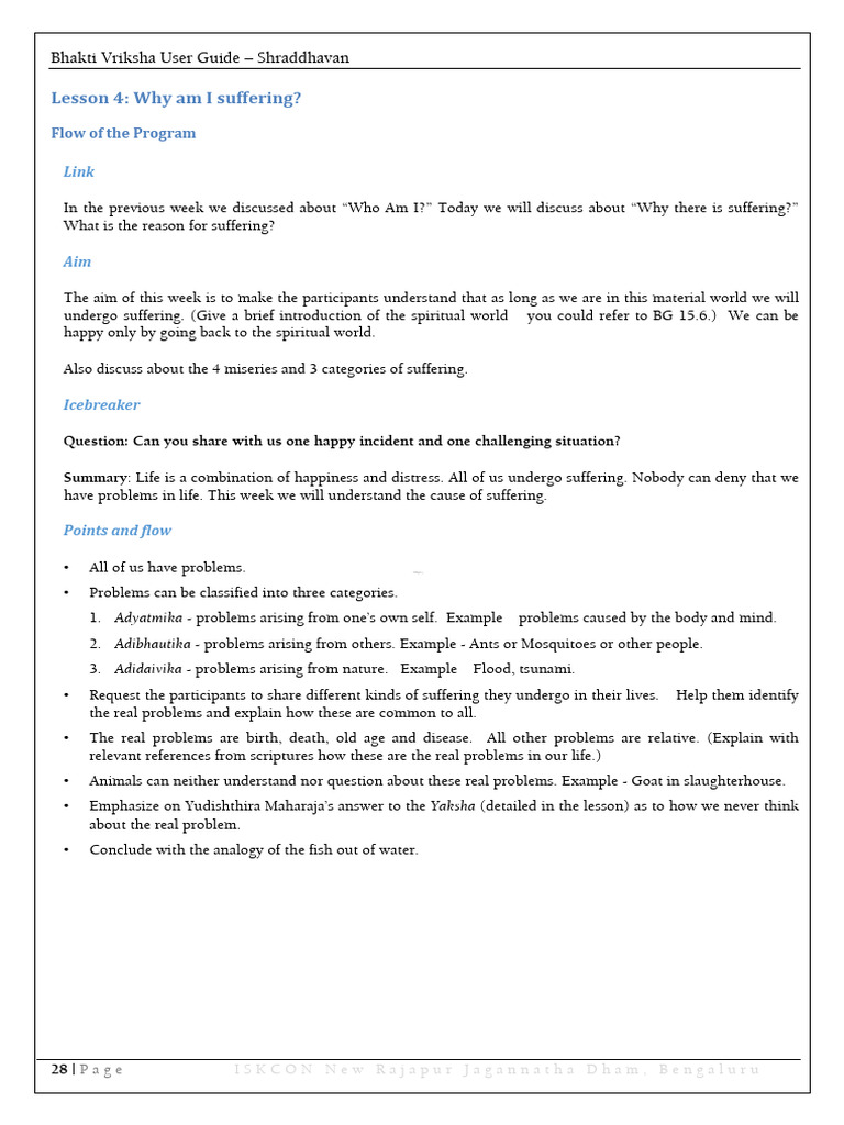Lesson 4 why am i suffering pdf