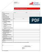 Machinery Breakdown Claim Form