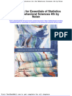 Full Download Test Bank For Essentials of Statistics For The Behavioral Sciences 4th by Nolan PDF Full Chapter