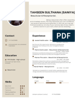 Black White Minimalist CV Resume