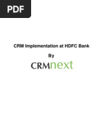 CRM in Banking - CRMnext@HDFC Bank