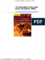 Full Download Test Bank For Essentials of The Legal Environment 3rd Edition Miller PDF Full Chapter