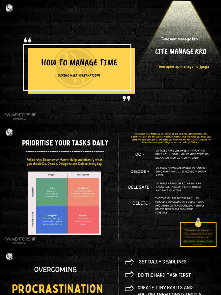 How To Manage Time | PDF | Procrastination | Professional Skills