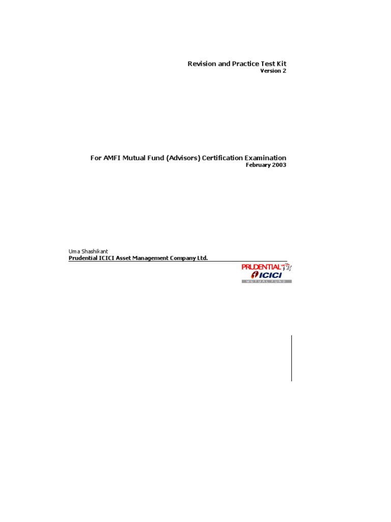 AMFIExam Kit 3 | PDF