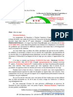 Modèle de Lettre de Mise en Stage - Niveau IV - ISAGO - 2023-2024