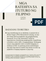 Mga Estratehiya Sa Pagtuturo NG Filipino
