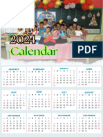 Blue White Photo 2024 Calendar Poster