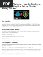 MongoDB Tutorial - How To Deploy A MongoDB Replica Set or Cluster Using Docker