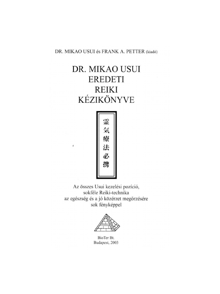 DR Mikao Usui Eredeti Reiki Kezikonyve PDF Free | PDF