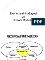 1.B. Ekonometrinin Gayesi Ve İktisadi Modeller