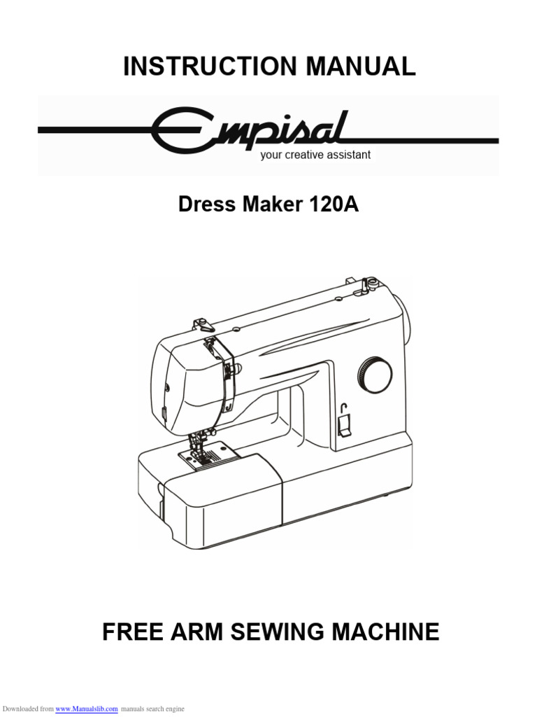 Empisal 120A Sewing Machine Instruction Manual PDF Sewing Machine Sewing
