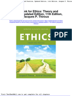 Full Download Test Bank For Ethics Theory and Practice Updated Edition 11th Edition Jacques P Thiroux PDF Full Chapter