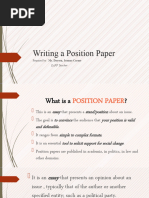 Writing A Position Paper