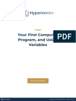 DS T02 - Your First Computer Program, and Using Variables