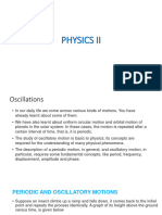PHYSICS II Unit 1 Oscillations - 1