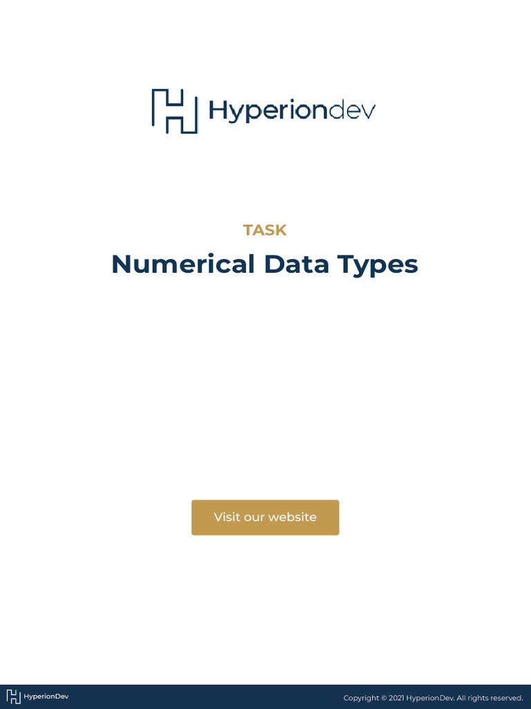 DS T04 - Numerical Data Types | PDF | Integer (Computer Science) | Numbers