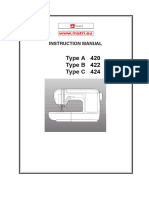 Matri 420 Sewing Machine Instruction Manual