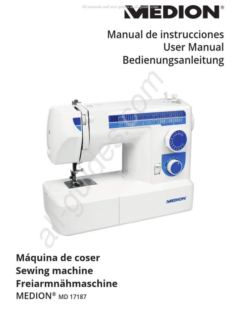 Medion 17187 Sewing Machine Instruction Manual | PDF | Ac Power Plugs ...