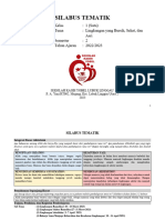 Silabus Tema 6 Kelas 1 Semester 2