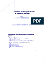 Fundaments of Transport Theory in Tokamak Plasmas