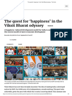 The Quest For Happiness' in The Viksit Bharat Odyssey - The Hindu