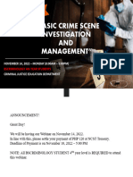 Basic Crime Scene Investigation