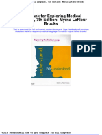 Full Download Test Bank For Exploring Medical Language 7th Edition Myrna Lafleur Brooks PDF Full Chapter
