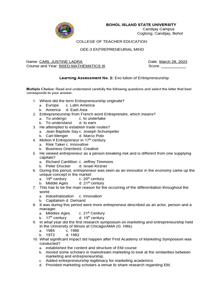 learning-assessment-number-2-evolution-of-entrepreneurship-pdf