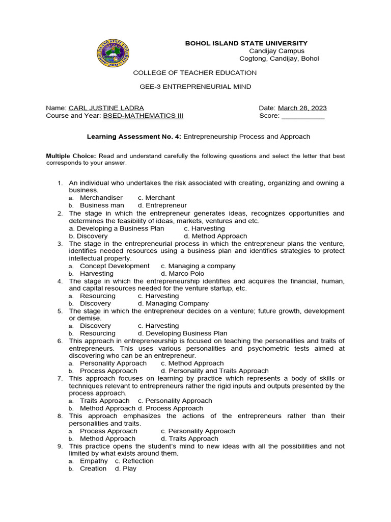 learning-assessment-number-4-entrepreneurship-process-and-approach