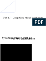 Unit 2.3 - Competitive Market Equilibrium