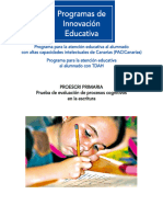 2007 Proescri Primaria Prueba de Evaluación de Procesos Cognitivos en La Escritura.
