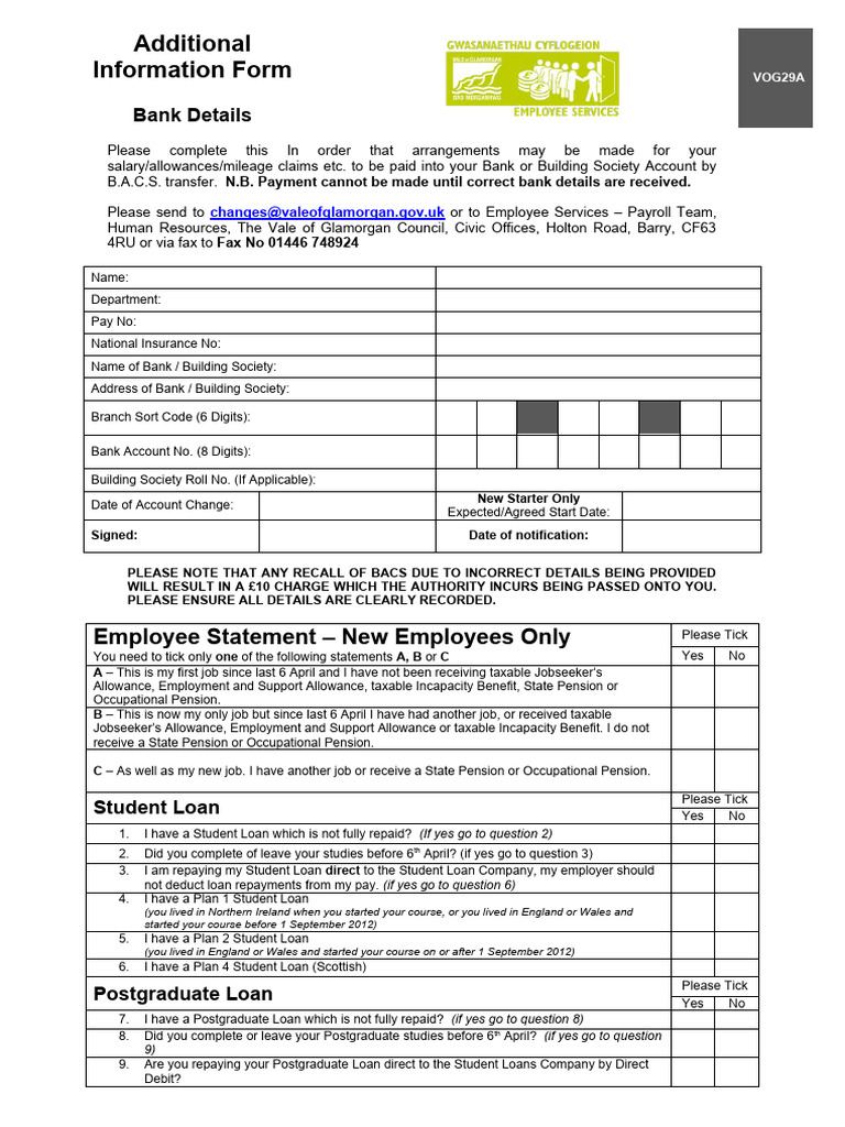 Bank Details Submission Form | PDF | Loans | Pension