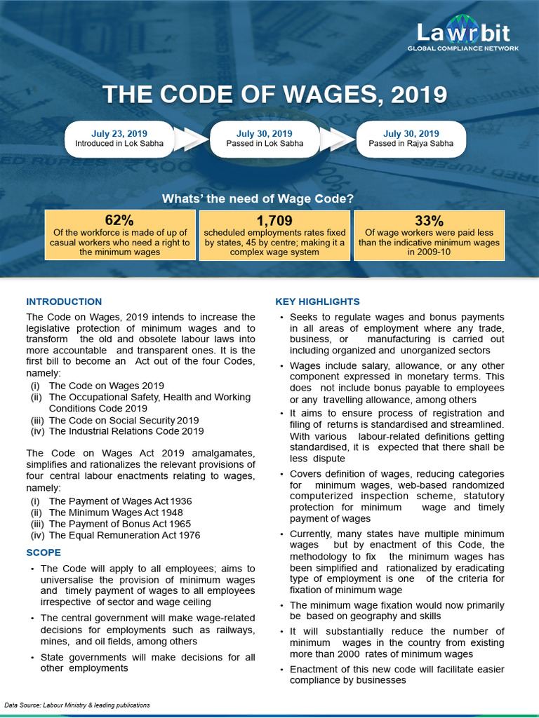 The code on wages 2019 pdf cost of living wage
