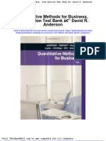 Full Download Quantitative Methods For Business 12th Edition Test Bank David R Anderson PDF Full Chapter