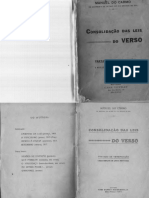 Consolidação Das Leis Do Verso - Manuel Do Carmo