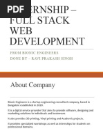 Internship - Full Stack Web Development