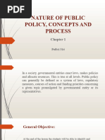 Nature of Public Policy, Concepts and Process: Polsci 314