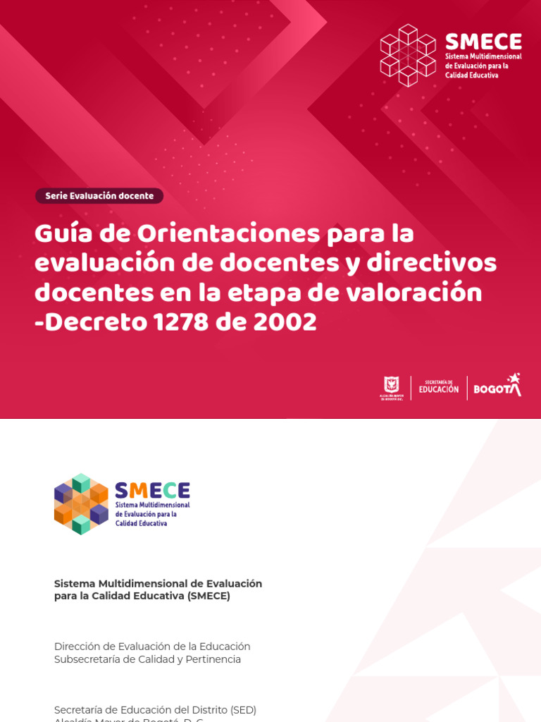 Guía de Evaluación Docente 1278 | PDF | Evaluación | Maestros