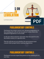 3.3 Controls On Delegated Legislation