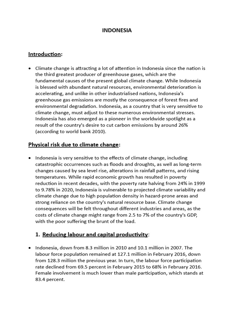 Indonesia Pdf Climate Change Indonesia