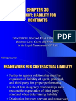 Agency: Liability For Contracts: Davidson, Knowles & Forsythe Ed.)