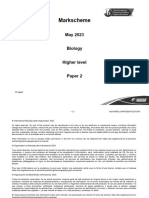 Biology Paper 2 TZ2 HL Markscheme