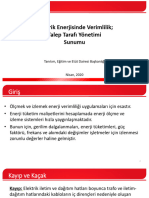 Elektrik Enerjisinde Verimlilik Talep Tarafı Yönetimi Sunumu